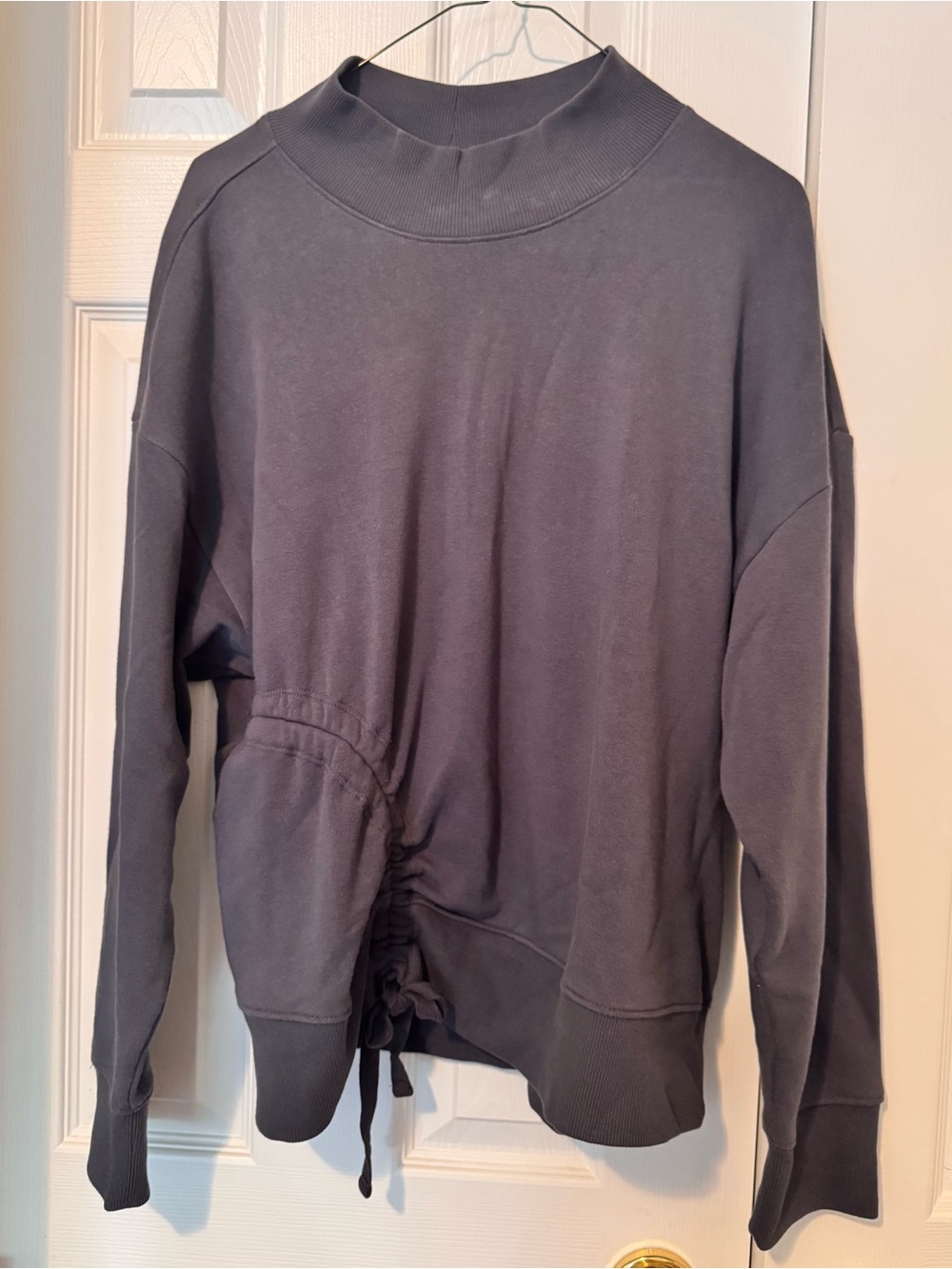 Knox Rose Brown Ribbed Mock Neck Pullover